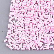 Handmade Polymer Clay Nail Art Decoration, Fashion Nail Care, No Hole, Column, Pink, 2~6x1.5mm(X-CLAY-T015-22O)