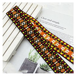 Ethnic Style Embroidery Rhombus Polyester Ribbons, Jacquard Ribbon, Garment Accessories, Flat, Colorful, 1-3/4 inch(45mm)(PW-WG83240-19)