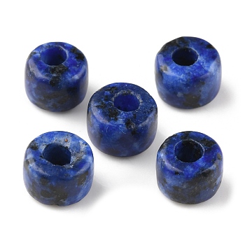 Natural Sesame Jasper/Kiwi Jasper Imitation Lapis Lazuli Beads, Dyed, Column, 8x5.5~6mm, Hole: 3~3.2mm
