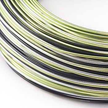 Round Aluminum Wire, Colorful, 18 Gauge, 1mm, about 93.6m/roll