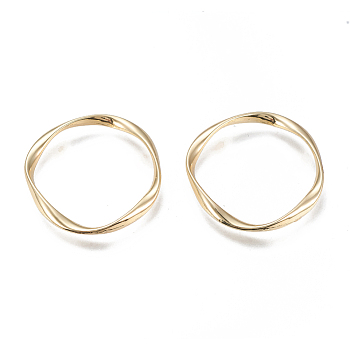 Alloy Linking Rings, Twisted Ring, Golden, 31~33x3mm, Inner Diameter: 27~28mm