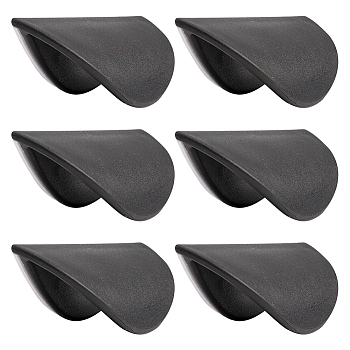 ABS Plastic Drawer Handles, DIY Self Adhesive Non Punch Cabinet Handles, Black, 82x36x27mm