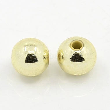 Perles rondes acryliques de placage en plastique(PACR-L003-3mm-LG)-2