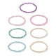7Pcs 7 Color Candy Color Glass Seed Beaded Stretch Bracelets Set for Women(BJEW-JB09163)-1