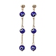 Evil Eye Lampwork Dangle Stud Earrings(EJEW-JE05672-01)-1