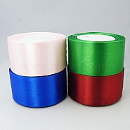 Satin Ribbon, Mixed Color, 2 inch(50mm), 25yards/roll(22.86m/roll), 100yards/group, 4rolls/group(SRIB-RC50mmY)