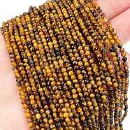 Natural Tiger Eye Beads Strands, Round, Grade AA, 2~2.5mm, Hole: 0.5mm, about 173pcs/strand, 15.98''(40.6cm)(G-M438-A12-02)