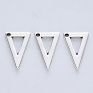 Tibetan Style Alloy Pendants, Cadmium Free & Lead Free, Triangle, Antique Silver, 19.5x12.5x1.5mm, Hole: 1.4mm, about 515pcs/500g(TIBE-R316-005AS-RS)