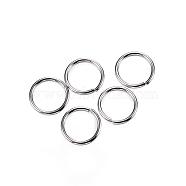 304 Stainless Steel Jump Rings, Open Jump Rings, Stainless Steel Color, 6x0.7mm, 21 Gauge, Inner Diameter: 4.6mm(STAS-D448-096P-6mm)