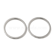 304 Stainless Steel Plain Band Rings, Stainless Steel Color, US Size 7(17.3mm)(RJEW-I101-01B-P)