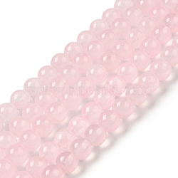 Natural & Dyed Malaysia Jade Bead Strands, Round, Pink, 8mm, Hole: 1.0mm, about 48pcs/strand, 15 inch(X-G-A146-8mm-A16)