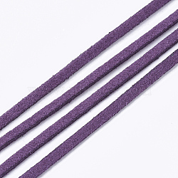Faux Suede Cord, Faux Suede Lace, Purple, 2.5~2.8x1.5mm, about 1.09 yards(1m)/strand(LW-R023-2.8mm-29)