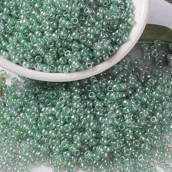 MIYUKI Round Rocailles Beads, Japanese Seed Beads, 8/0, (RR3511) Transparent Olive Luster, 3mm, Hole: 1mm, about 2111~2277pcs/50g