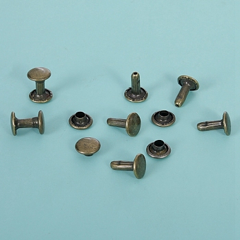 Iron Rivets, for Bag Making, Antique Bronze, 9.5x8mm