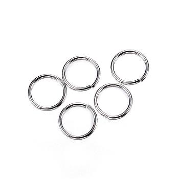 304 Stainless Steel Jump Rings, Open Jump Rings, Stainless Steel Color, 6x0.7mm, 21 Gauge, Inner Diameter: 4.6mm