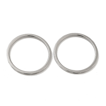 304 Stainless Steel Plain Band Rings, Stainless Steel Color, US Size 7(17.3mm)