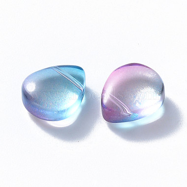 Transparent Spray Painted Glass Beads(GLAA-T016-29H)-2
