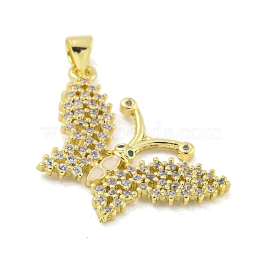 Real 18K Gold Plated Brass Micro Pave Cubic Zirconia Pendants(KK-R159-08A-G)-2