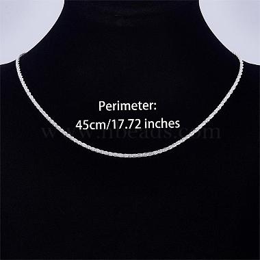 925 Sterling Silver Thin Dainty Link Chain Necklace for Women Men(JN1096A-02)-2