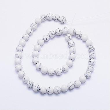 Chapelets de perles en howlite synthétique(G-F425-37-8mm)-2