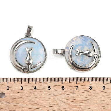 Opalite Flat Round Pendants(FIND-A043-11P)-3