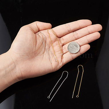 Brass Stud Earring Findings(KK-CD0001-02)-7