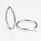 304 Stainless Steel Hoop Earrings(X-EJEW-H322-17P)-2
