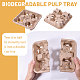 生分解性パルプ製使い捨てコーヒーカップトレイ 1個(AJEW-BC0009-87B)-4