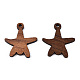 Natural Walnut Wood Pendants(WOOD-T023-25)-2