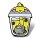 мультфильм животных боба чашка чая эмалированная булавка(JEWB-E025-01EB-04)-1