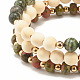 Ensemble de bracelets extensibles en perles de style unakite naturel(BJEW-JB07831)-6