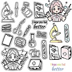 Plastic Stamps, for DIY Scrapbooking, Photo Album Decorative, Cards Making, Stamp Sheets, Mixed Shapes, 160x110mm(DIY-WH20018-0352)