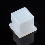 Silicone Dice Molds, Resin Casting Molds, For UV Resin, Epoxy Resin Jewelry Making, Cube Dice, White, 33x33x29mm, Lid: 30x30x3mm, Base: 29x33x33mm(X-DIY-L021-33)