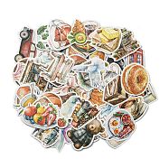 50Pcs/set Paper Stickers, for DIY Photo Album Diary Scrapbook Decoration, Food, 42~72x44~77x0.2mm(STIC-O001-02)