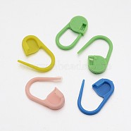 Plastic Knitting Crochet Locking Stitch Markers Holder, Mixed Style, Mixed Color, 21x11x3mm, Hole: 8x10mm(TOOL-X0004)