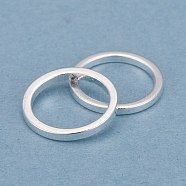 Brass Linking Rings, Long-Lasting Plated, Round Ring, 925 Sterling Silver Plated, 10x1mm, Inner Diameter: 8mm(KK-Y003-03D-S)