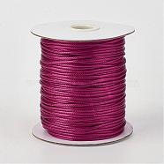 Eco-Friendly Korean Waxed Polyester Cord, Medium Violet Red, 0.5mm, about 169.51~174.98 Yards(155~160m)/Roll(YC-P002-0.5mm-1109)