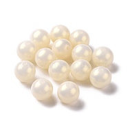 ABS Plastic Beads, Round, Light Yellow, 16mm, Hole: 2.5mm, about 230pcs/500g(KY-G025-20B)