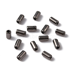 ABS Plastic Beads, for Bracelet Necklace, Clothes Accessories, Column, Gunmetal Plated, 6x3mm, Hole: 1.6mm, 1000pcs/bag(KY-WH0036-35C)