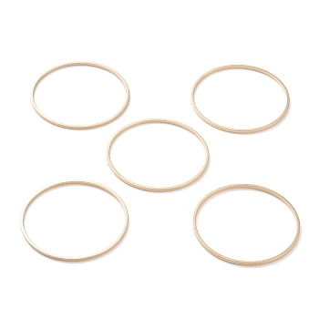 Brass Linking Rings, Long-Lasting Plated, Round Ring, Real 24K Gold Plated, 35x1mm, Inner Diameter: 33mm