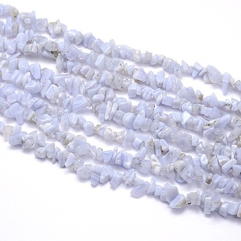 Natural Blue Lace Agates Strands, Chips, 5~8x5~8mm, Hole: 1mm, about 31.5 inch