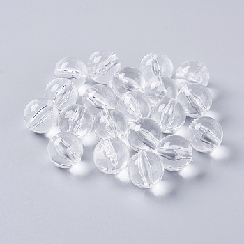 Acrylic Beads, Round, Clear, 16mm, hole: 2mm