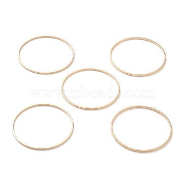 Brass Linking Rings, Long-Lasting Plated, Round Ring, Real 24K Gold Plated, 35x1mm, Inner Diameter: 33mm(X-KK-Y003-03K-G)