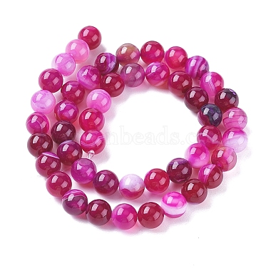 Natural Striped Agate/Banded Agate Beads Strands(G-G582-4mm-56)-3