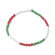 3Pcs 3 Styles Christmas Glass Seed Beaded Stretch Bracelet Sets(BJEW-JB10472)-3