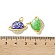 pendentifs en laiton zircon cubique transparent(KK-C045-18G)-3