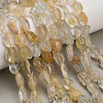 Natural Topaz Beads Strands, Nuggets, Tumbled Stone, 8~16.5x7.5~9.5x4~9.5mm, Hole: 0.8~0.9mm, 15.35''(39cm)~15.75''(40cm)(G-D108-A04-04)