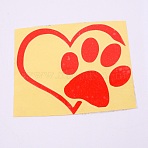 Waterproof PVC Self Adhesive Sticker, Car Stickers, DIY Car Decoration, Footprint, Red, 14x10x0.1cm(DIY-WH0188-22E)