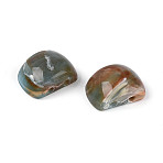 Two Tone Opaque Acrylic Beads, Imitation Gemstone, Arch, 2-Hole, Peru, 8x16x11mm, Hole: 2mm, about 555pcs/500g(OACR-N157-02)