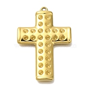 Ion Plating(IP) 304 Stainless Steel Pendant Rhinestone Settings, Cross, Real 18K Gold Plated, Fit for 2mm Rhinestone, 43x30x3mm, Hole: 1.8mm(STAS-U031-08G)